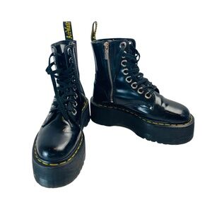 DR MARTENS Jadon Max Boot Women's Platform Black Buttero Size 7